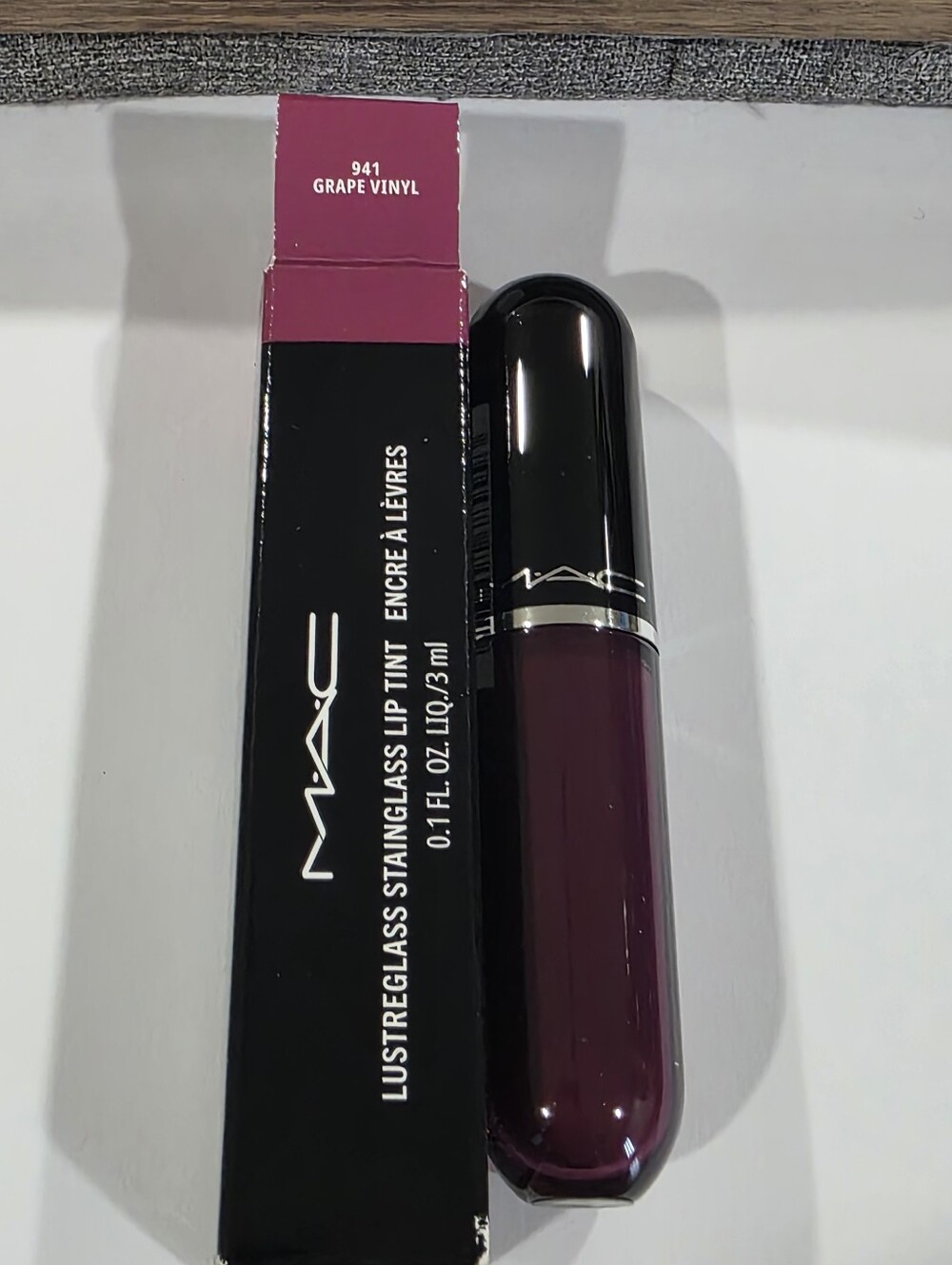 MAC Lustreglass Stainglass Lip Tint Grape vinyl. BNIB ๐ฅNew๐ฅ - Picture 3 of 5